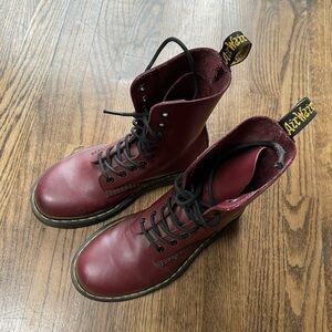 Dr. Martens Cherry Red Leather Boots